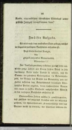 Zwölfte Aufgabe
