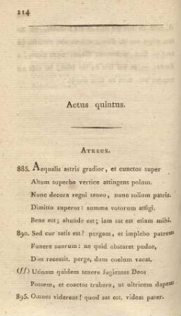 Actus quintus = Fünfter Akt