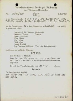 Wenig, Erwin