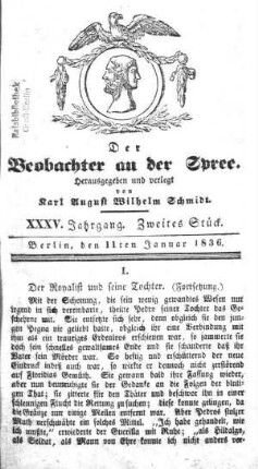 2. Stueck, 11. Januar 1836