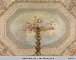 Freskendekoration mit Allegorien der vier Erdteile, Grotesken und Ornamente sowie der Ceres