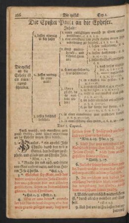 Die Epistel Pauli an die Epheser.