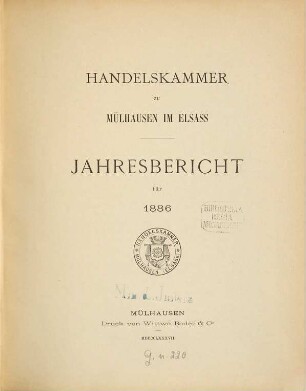 Jahresbericht. 1886 (1887)