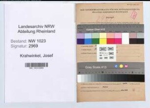 Entnazifizierung Josef Krahwinkel , geb. 18.04.1898 (Kaufmann)