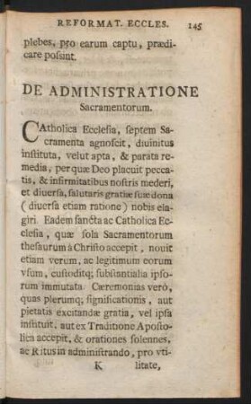 De Administratione Sacramentorum.