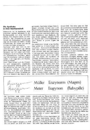 Die Apotheke in Ihrer Nachbarschaft