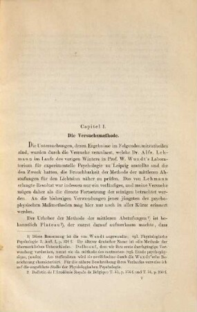 Zur Psychophysik des Lichtsinns
