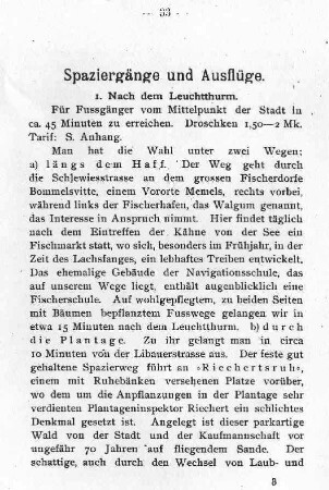 Spaziergänge und Ausflüge