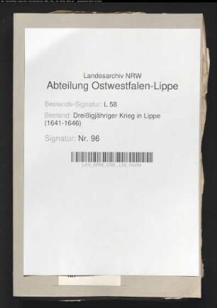 Lippe-Brakische Kriegsangelegenheiten