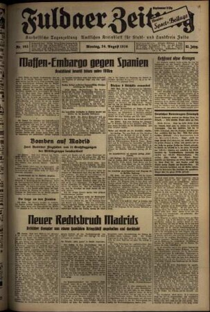 Ausgabe vom Montag, den 24. August 1936.