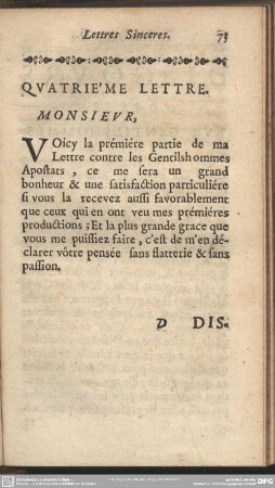 Quatrieme Lettre
