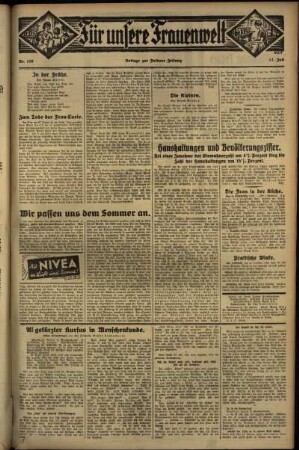 Zweite Ausgabe vom Donnerstag, den 12. Juli 1934.