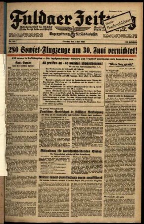 Ausgabe vom Dienstag, den 01. Juli 1941.