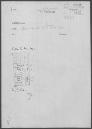 Täferrot: Visitationsbericht mit Pfarrbericht 1961