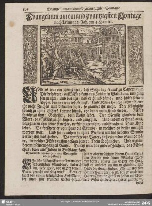 [Evangelium und Epistel am ein und zwantzigsten Sontage nach Trinitatis]