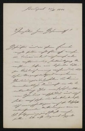 Bl. 6-9: Brief von Michael Biermann an Rudolf von Jhering, Budapest, 25.2.1888