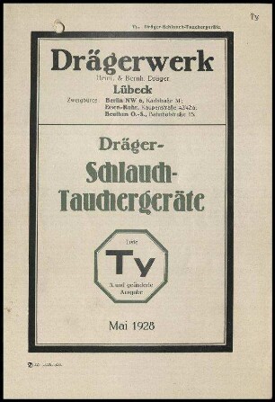 Anlage II. Dräger-Schlauch-Tauchergeräte