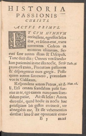 Historia Passionis Christi.