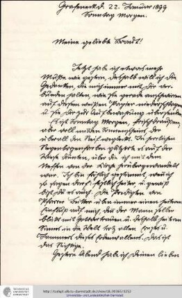 Brief vom 22.01.1899