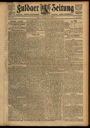 Erste Ausgabe vom Samstag, den 04. Mai 1907.