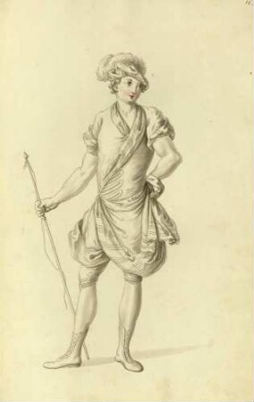 Atleti per it corso de Cocchi (Kostüm der Wagenlenker für das Wettrennen; aus dem Vestiarium der Oper "Olimpiade", aufgeführt am 16. Februar 1756 in Dresden)