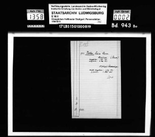 Vetter, Franz Xaver (+01.07.1845); Chorsänger (Tenor)