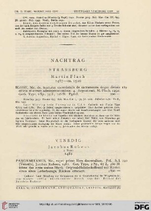 Nachtrag (Nr. 189 - 192)