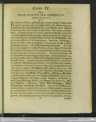 Caput IV. De Mere Subditis Tam Immediatis, Quam Mediatis