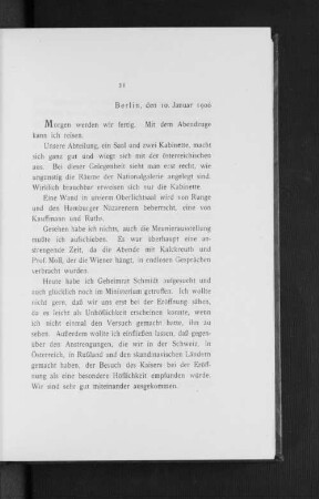 Berlin, den 10. Januar 1906