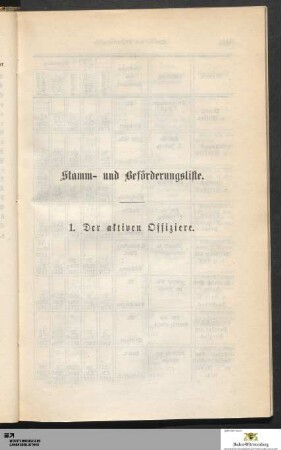 Stamm- und Beförderungsliste