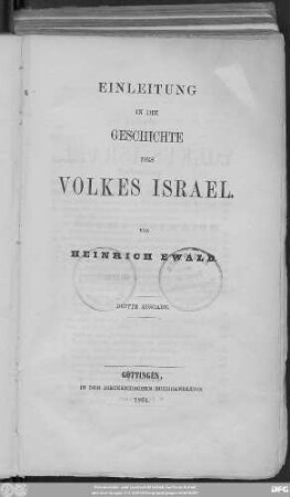 1: Einleitung in die Geschichte des Volkes Israel