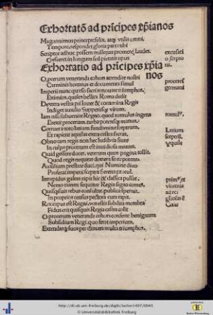 Exhortatio ad principes christianos.