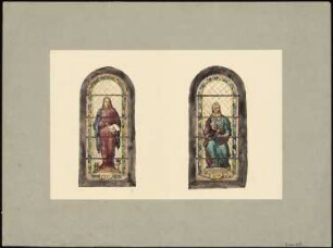 Emmauskirche, Berlin-Kreuzberg: 2 Glasfenster, Ansicht