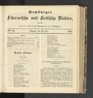 Nummer 73. Montag, den 17. Juni