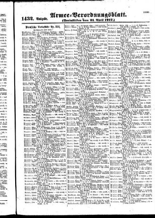 1432.Ausgabe. Samstag, 21. April 1917
