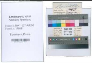Entnazifizierung Emma Erpenbeck , geb. 22.08.1884 (Lehrerin)