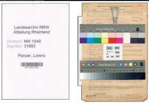 Entnazifizierung Lorenz Panzer , geb. 04.12.1891 (Feuerwehrmann)