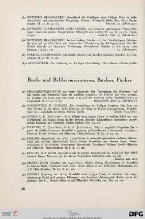 Buch- und Bildnisminiaturen, Bücher, Fächer (Nr. 488-513)