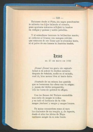 Rosas : El 25 de mayo de 1850