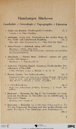 Hamburger Bücherei (Nr. 1-168)