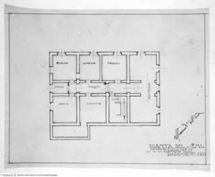 Wohngebäude für den Direktor, Grundriss des Kellergeschosses