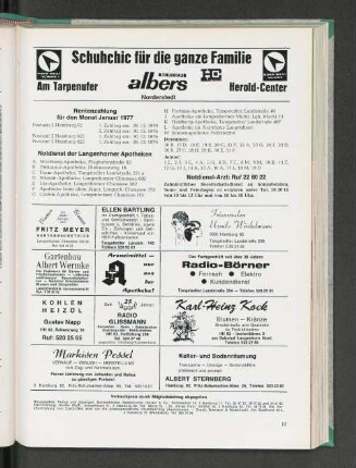 Rentenzahlung für den Monat Januar 1977