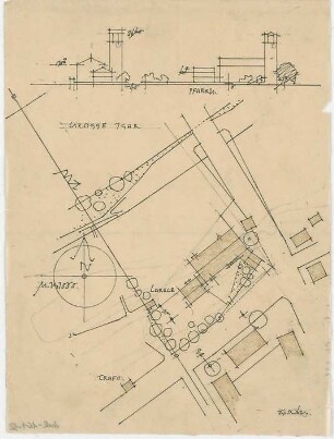 Döllgast, Hans; Landshut (Bayern); Erlöserkirche - Lageplan; Ansichten