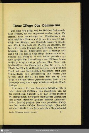 Neue Wege des Sammelns
