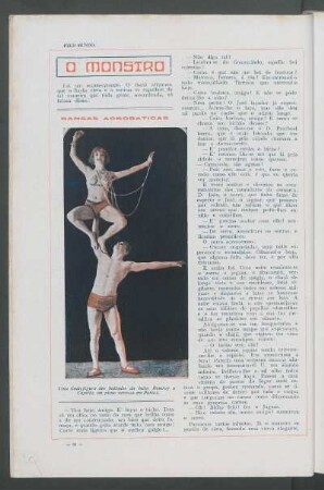 Dansas acrobáticas : Uma linda figura dos bailados da bella Roseray e Capella, em pleno sucesso em Paris