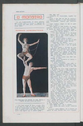 Dansas acrobáticas : Uma linda figura dos bailados da bella Roseray e Capella, em pleno sucesso em Paris