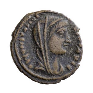 Münze, Follis, Aes 4, 337 - 340 n. Chr.
