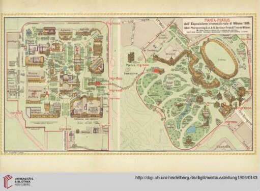 Plan der Internationalen Ausstellung in Mailand 1906