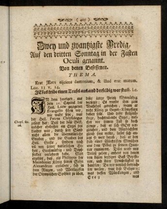405-419, Zwey und zwantzigste Predig.