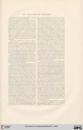 Les fouilles de Mycènes